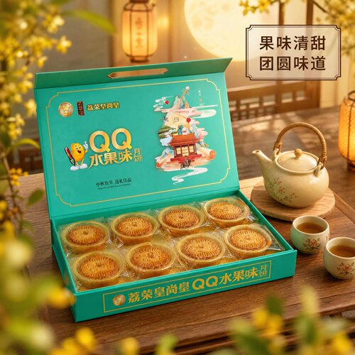 酒家广州佳礼水果多口味礼盒月饼