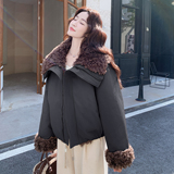 2026冬装新品羊毛卷派克服正反两穿保暖气质减龄2893P225K325，女装派克服，2C339