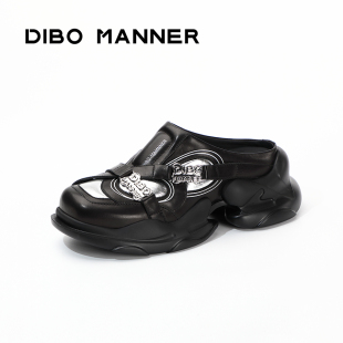 MANNER 云想系列 时尚 241520 DIBO 定制皮带扣个性 方头后空厚底鞋