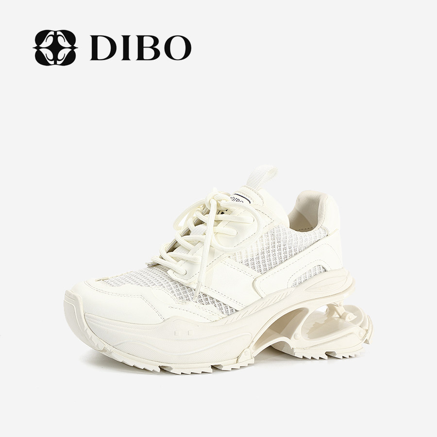 dibo碲铂 探路者系列 透气网面女鞋时尚镂空厚底休闲鞋24120571