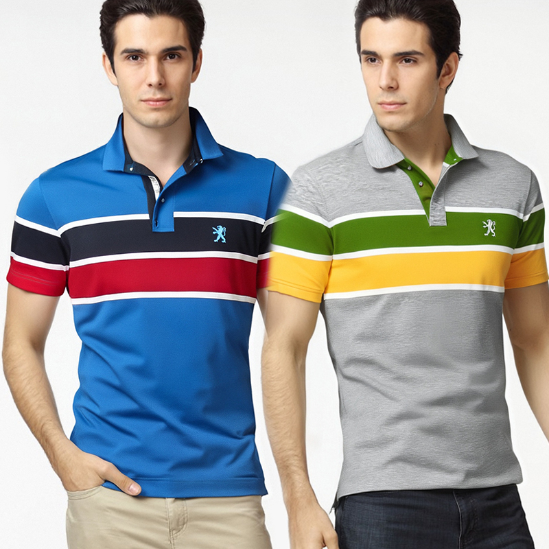 翻领短袖纯色休闲风格