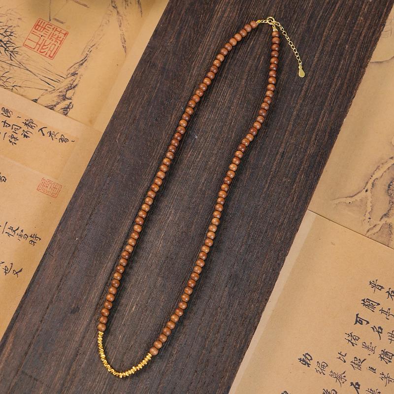 【碎银几两】印度老山檀香碎银子项链