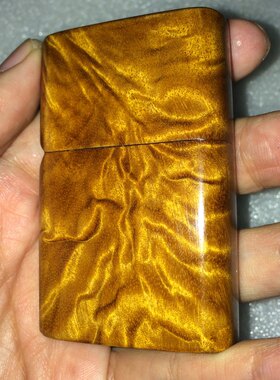小叶金丝楠木煤油打火机满水波纹爆满龙胆纹闪电纹手把件整木掏空