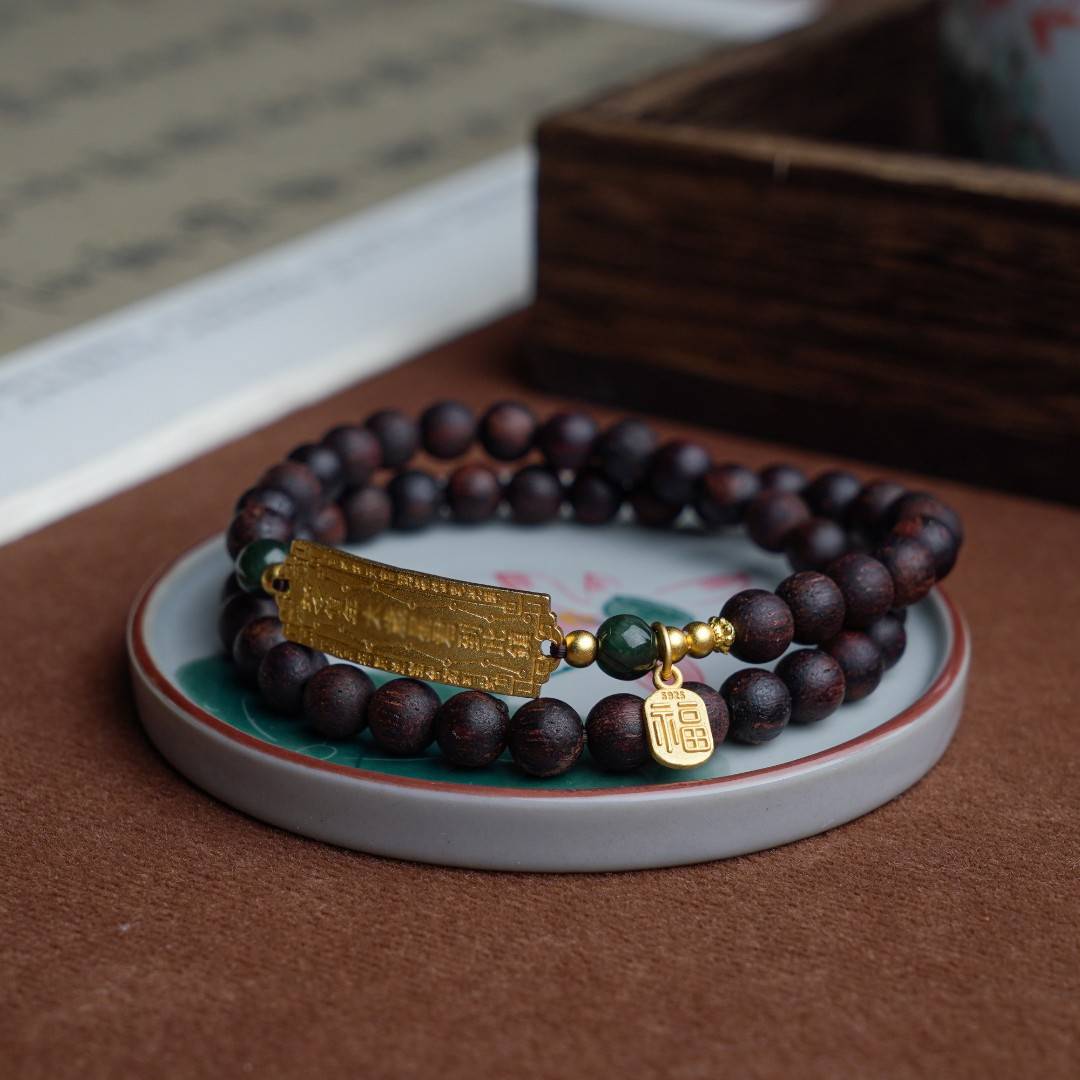 新款爆款缅甸小叶降真香6mm太太牌双圈手串木带宝