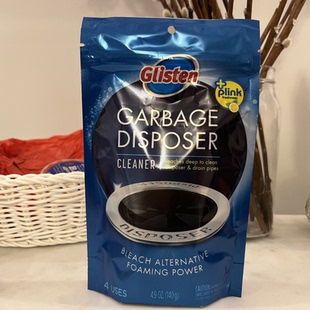 现货 美国进口 Glisten 厨房垃圾厨余处理器清洁剂 除臭柠檬香泡