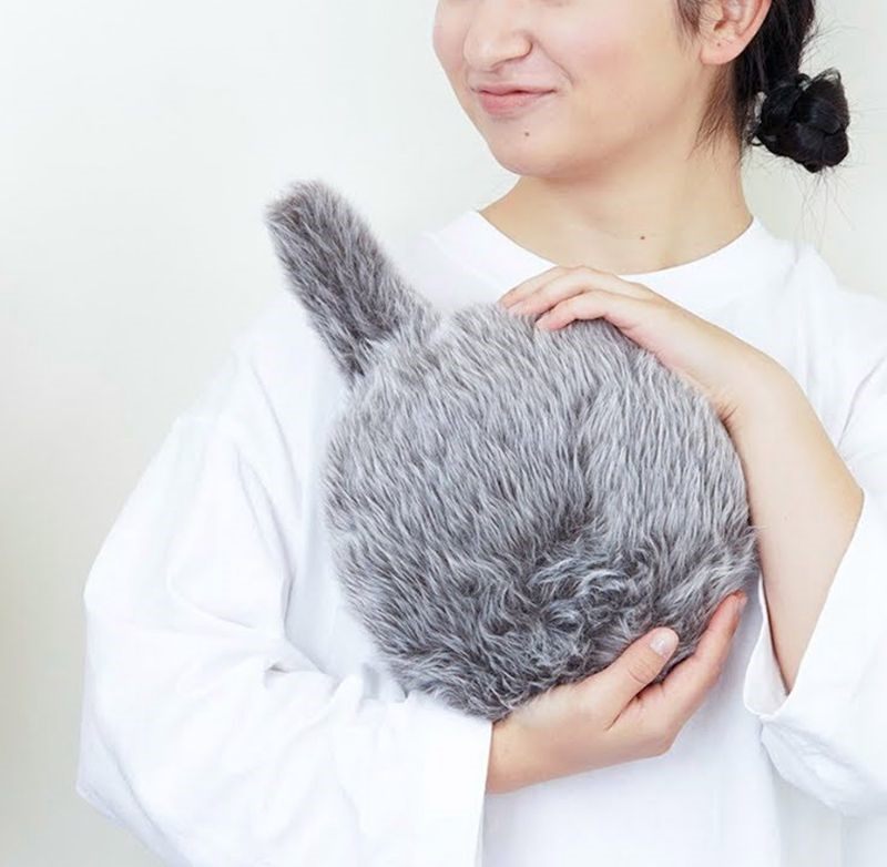 日本Petit Qoobo 二代新款小型智能摇尾宠物仿生猫陪伴机器人.