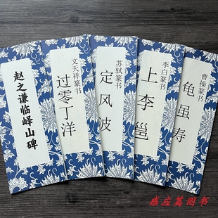 名家集字篆书龟虽寿定风波过零丁洋上李邕赵之谦临峄山碑书法折页