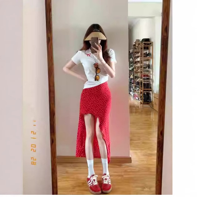 半身裙女夏季新款港风复古穿搭