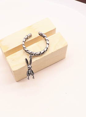 欧美风兔子做旧开口可调节手饰品