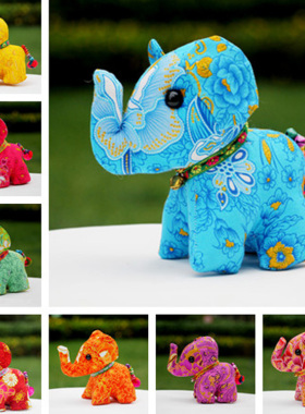 布艺泰国大象布艺玩具泰式摆件