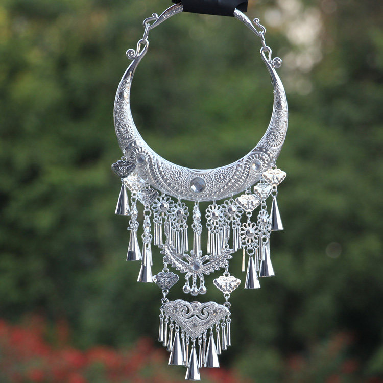 民族风苗银项圈项链少数民族舞蹈配饰百搭配颈部饰品苗族侗族