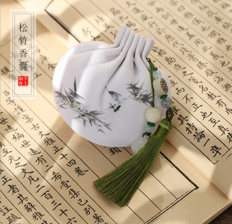 中秋七夕香囊古风素雅禅意棉麻
