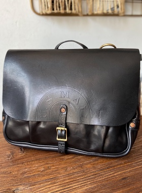 美式手工U.S.MAIL全皮邮差包牛皮质感单肩男包斜挎复古公文包时尚