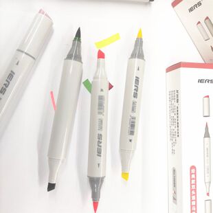 艾尔斯106丙烯马克笔可加墨酒精油性双头手绘单支马克笔