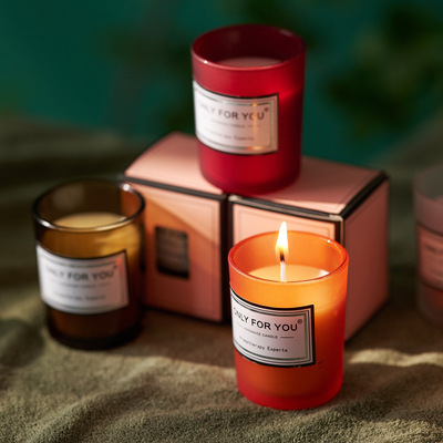 香薰蜡烛橙花邂逅青柠罗勒与柑橘鼠尾草与海盐蓝风铃小苍兰薰衣草