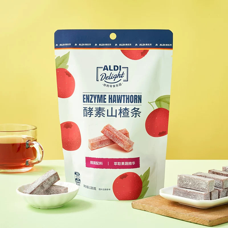 上海奥乐齐ALDI酵素山楂条130g开胃蜜饯解馋零食果脯超市代购