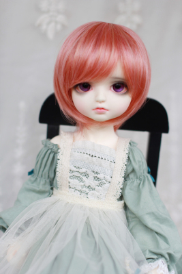 taobao agent Spot [Flower Ling] 3 points BJD wig giant baby wig Girl teenager short hair orange pink