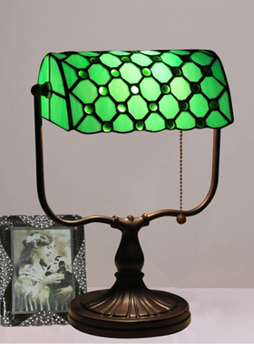 新款预售台灯美式复古书桌老上海绿色民国银行灯怀旧酒吧咖啡餐厅