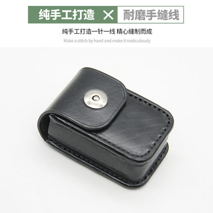 手工真皮折叠眼镜盒眼镜保护皮套老花镜便携袋防摔挂腰商务定做