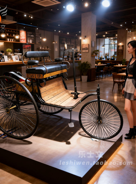 德国奔驰一号1:1复古仿古经典车模型创意软装饰道具美陈摆件摆设