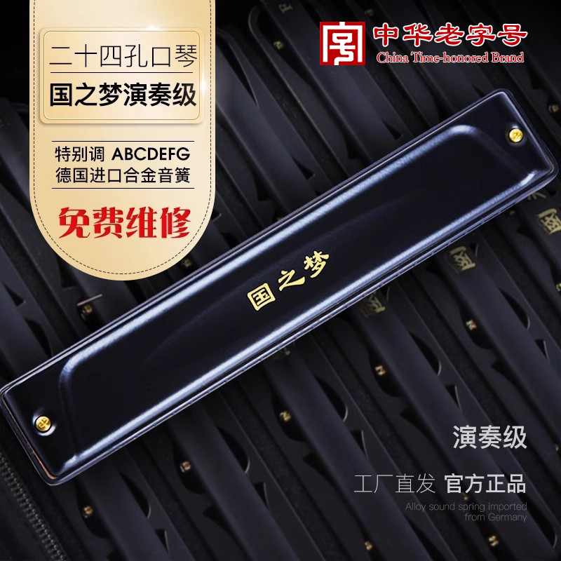 国光口琴24孔国之梦演奏级口琴复音C调 F调 A调 D调 B调 28孔重音