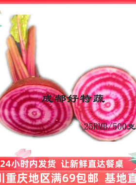 条纹菜头 条纹萝卜 花纹萝卜 螺纹菜头 螺纹萝卜 beetroot 500克