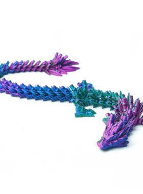 3D打印玩具模型竹节龙关节超可动网红成品雕塑摆件手办动物工艺品