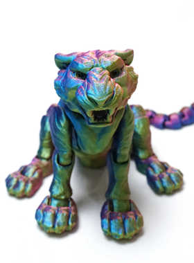 3D打印玩具模型老虎关节超可动网红成品雕塑摆件手办动物装饰工艺