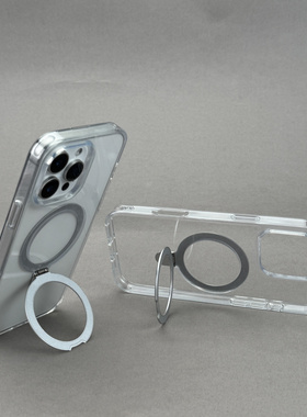 支点壳磁吸支架手机壳iphone17新款小众保护套女16pro防摔全包苹果15保护壳