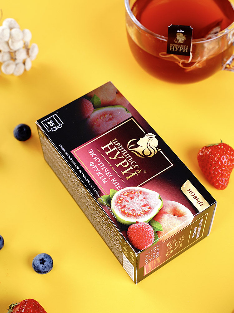 Russia imported fruit Peach fruit tea bags Health flowers and fruits small bags of drinks Office drinks 25 packs of boxes
