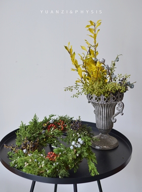 PHYSIS圣诞专场 gift献礼圣诞花环2025手工创意礼品植物新鲜制作