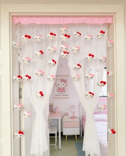 卡通门帘免打门帘少女简约家用创意可爱挂帘学生宿舍挂饰成品新款