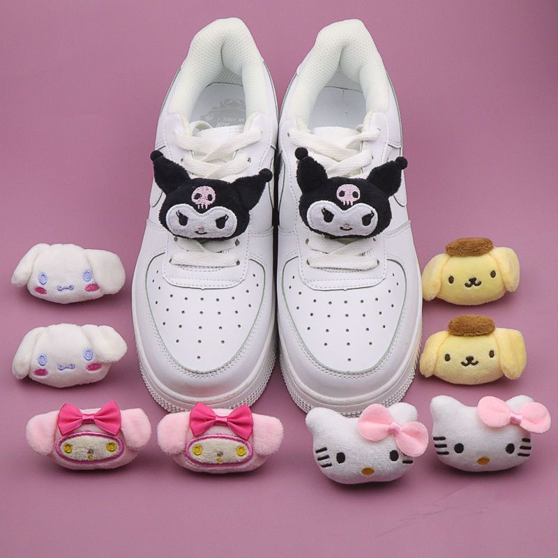 毛绒卡通鞋带扣空军一号af1鞋扣玉桂狗库洛米美乐蒂装饰品配饰