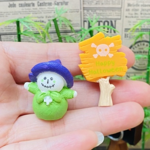 饰万圣礼物工艺品 微景观万圣节卡通小幽灵娃娃小摆件可爱风桌面装
