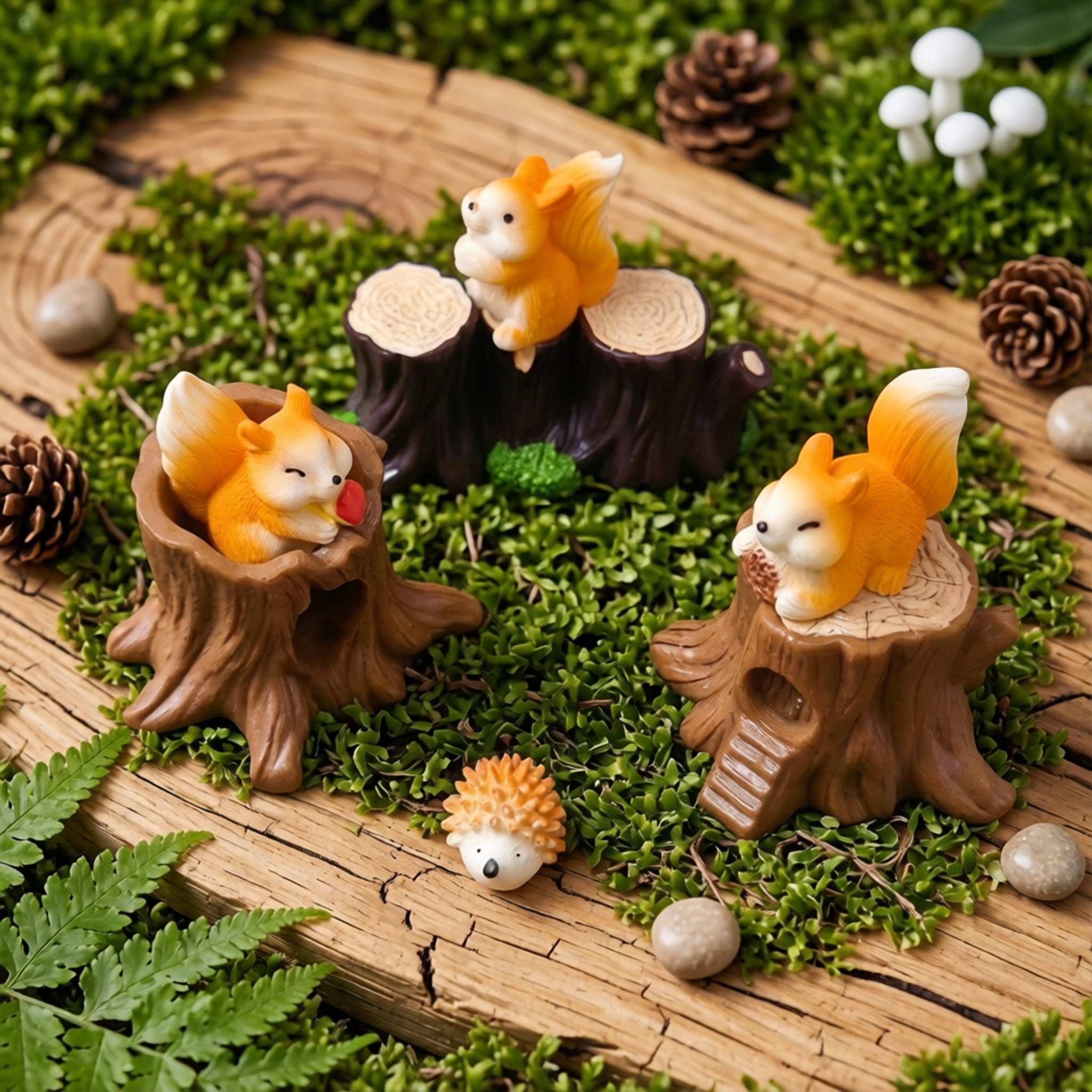 微景观仿真树桩树屋小松鼠模型 园艺diy造景装饰品桌面车载小摆件,玩具/童车/益智/积木/模型,奶油胶/树脂DIY配件,淘宝优惠券,粉丝福利购,淘宝优惠卷