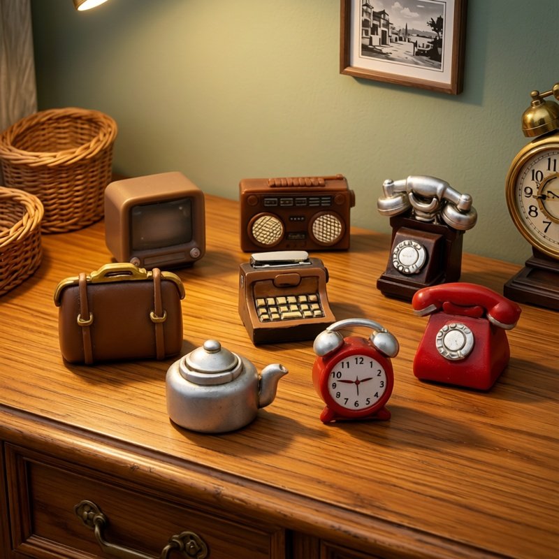 创意复古电视机收音机怀旧小物件 娃娃屋diy装饰品配件桌面小摆件,玩具/童车/益智/积木/模型,奶油胶/树脂DIY配件,淘宝优惠券,粉丝福利购,淘宝优惠卷