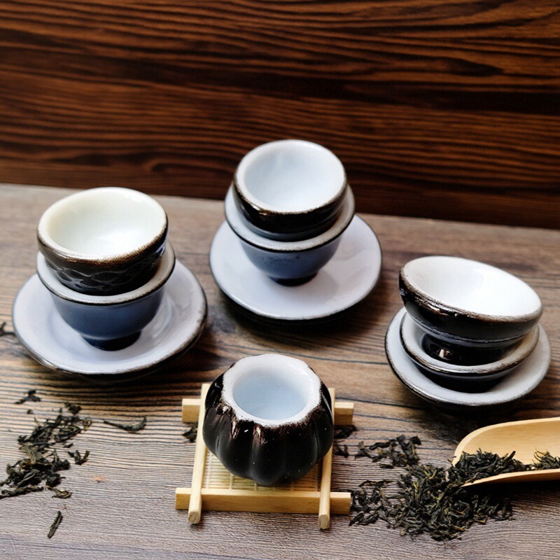 仿真复古迷你盘子碗微缩模型摆件