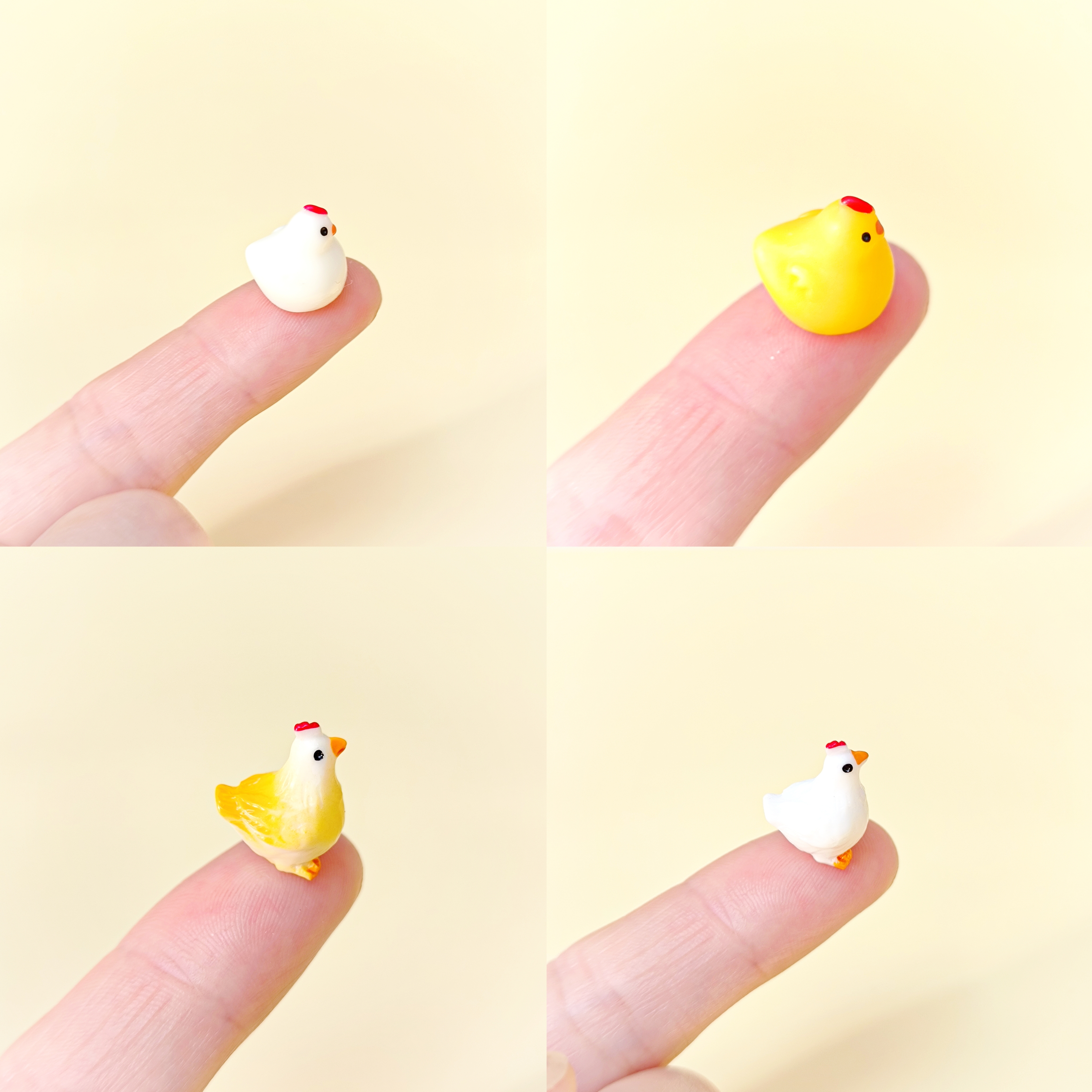 仿真鸡迷你公鸡母鸡桌面车载摆件