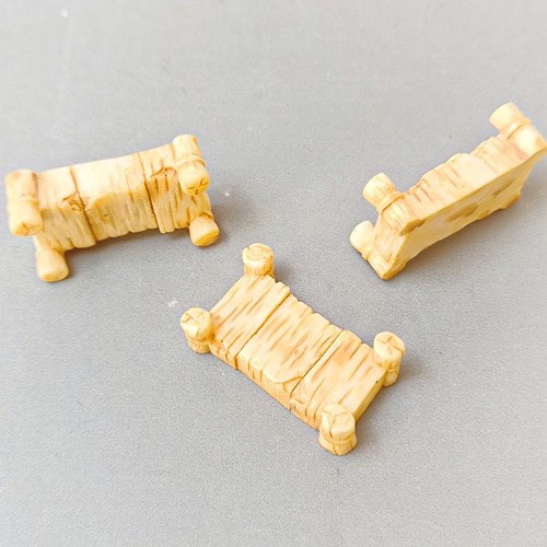 微景观仿真木桥花盆沙盘建筑模型