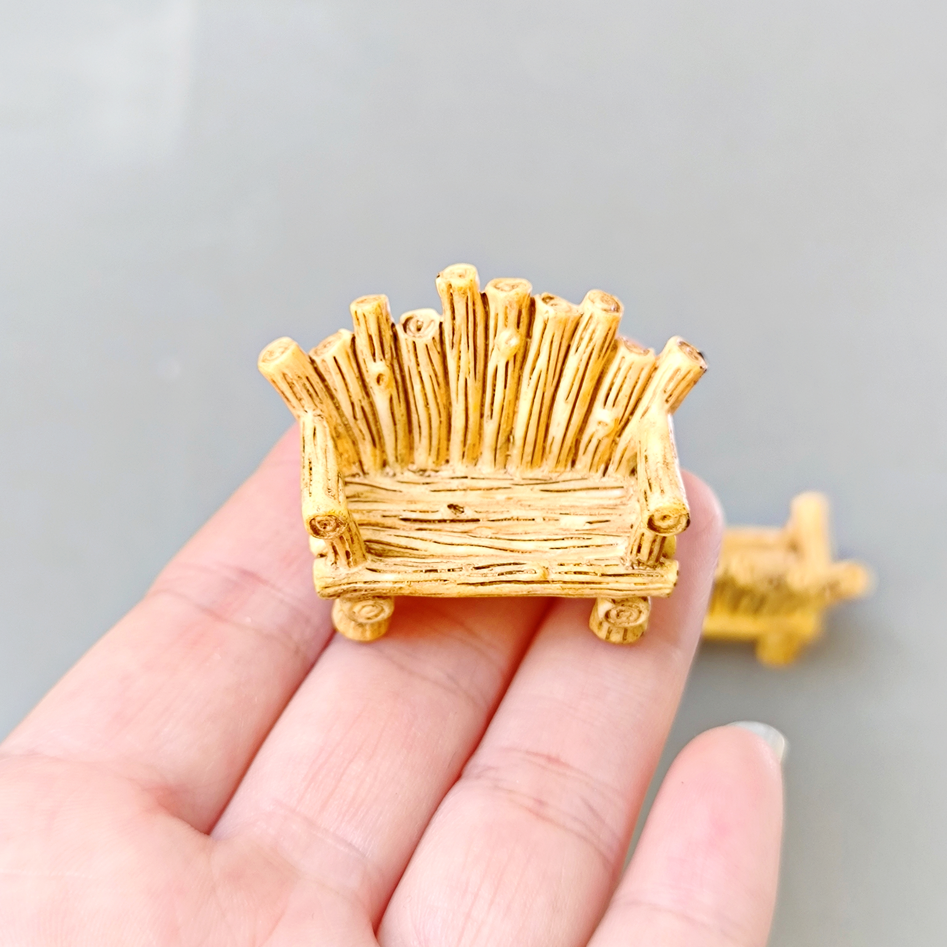 微景观仿真木凳子森林木椅沙发