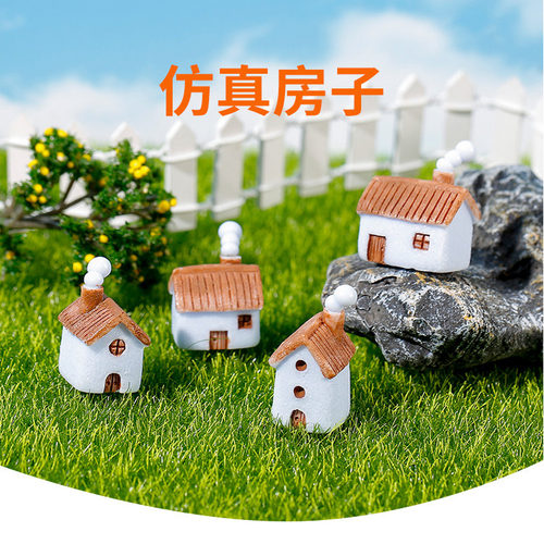 微景观仿真爱情海烟囱房子装饰