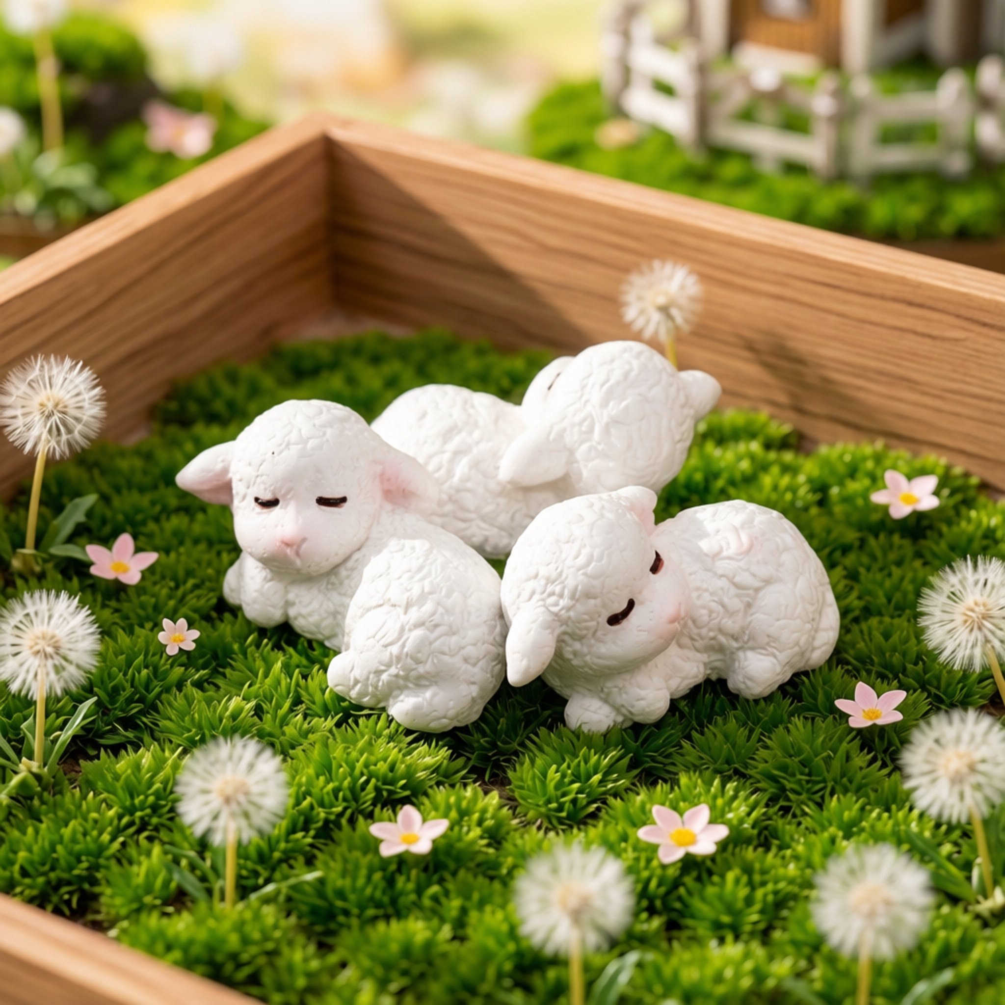 微景观仿真小白绵羊 微缩小动物模型 桌面车载中控台治愈系小摆件,玩具/童车/益智/积木/模型,奶油胶/树脂DIY配件,淘宝优惠券,粉丝福利购,淘宝优惠卷