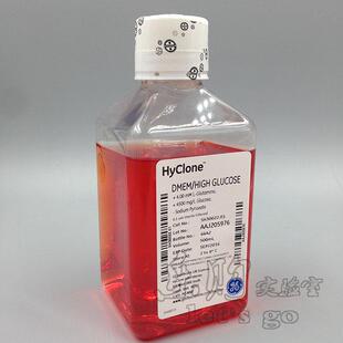 SH30022.01 Hyclone 500ml 无丙酮酸钠 谷氨酰胺 DMEM高糖 含L