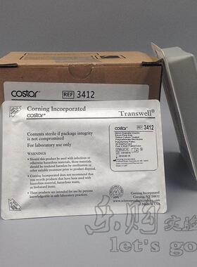 Corning 3412 Transwell板 6孔 直径：24mm 孔径：0.4um 块
