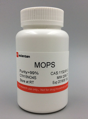 科研使用 3-(N-吗啉)丙磺酸 MOPS 1132-61-2 Amresco 0670 25G