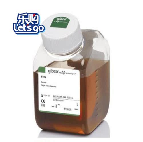 Invitrogen/GIBCO 10091148 新西兰胎牛血清 500ML FBS SOUTH AMERICAN (CE) 500ML
