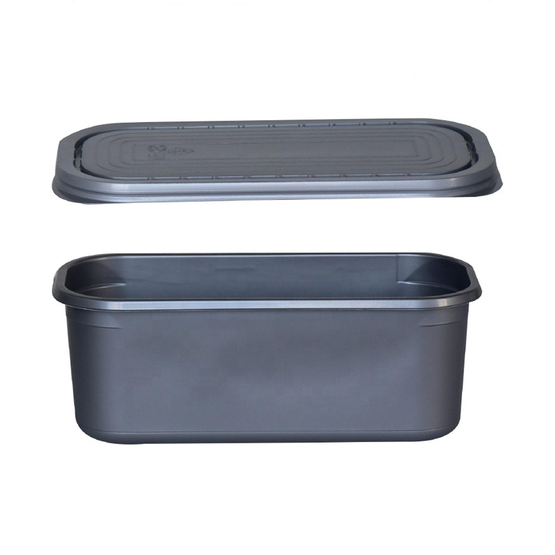 食品级pp冰激凌份数塑料盒快餐车自助餐保温台盒子椭圆形