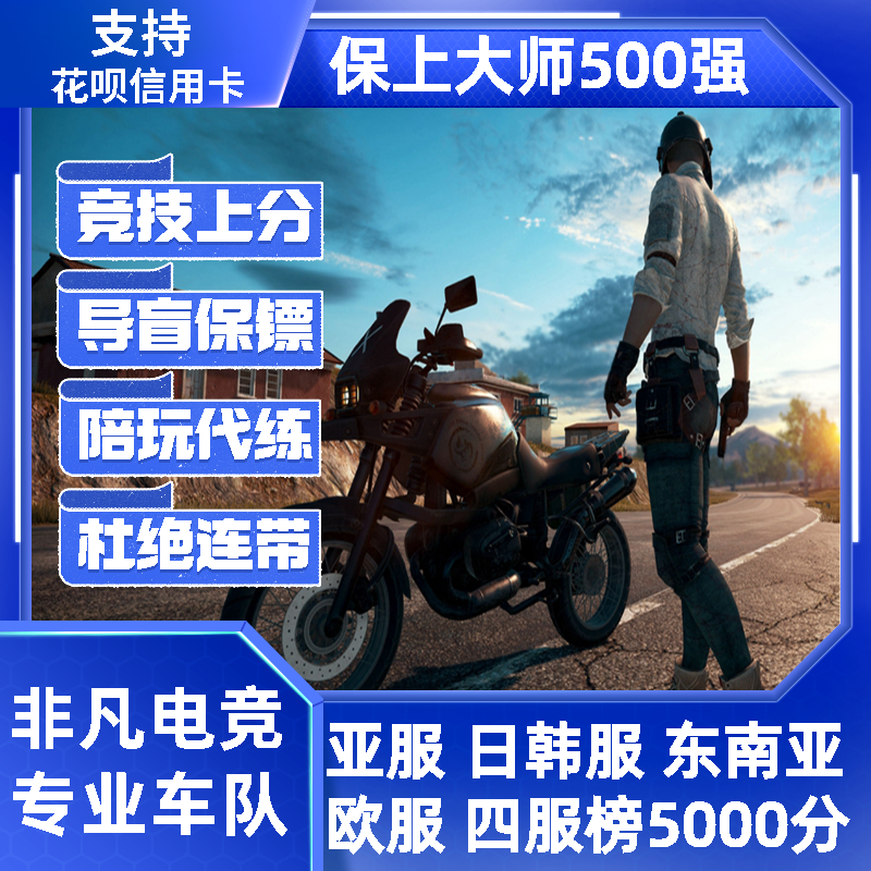 绝地求生PUBG竞技排位代练陪玩导盲保镖上分冲大师500强专业车队-封面