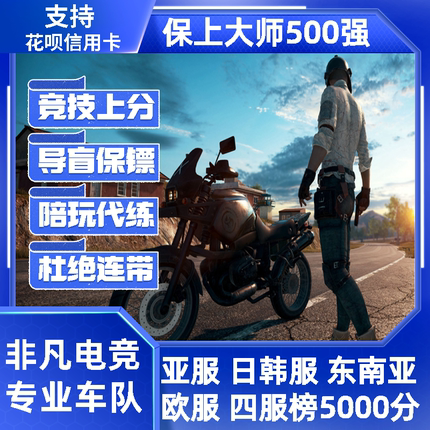 绝地求生PUBG竞技排位代练陪玩导盲保镖上分冲大师500强专业车队