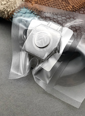 适配FM法穆兰表扣不锈钢双按蝴蝶扣V41 V45折叠扣316精钢银色20mm